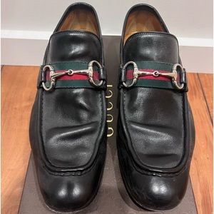 Vintage Gucci horsebit slip loafers